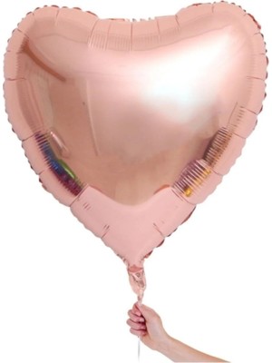 Kalp Folyo Parti Kutlama Balonu 10 Adet 45 Cm. Bakır