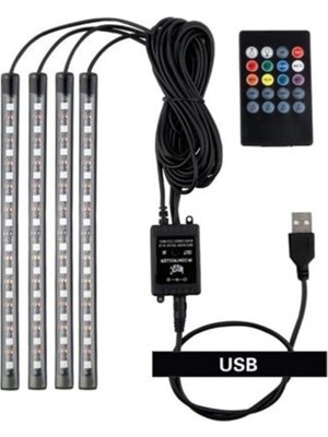 Auto Ampulance 12 Led'li Sese Duyarlı Araç İçi Ayak Altı LED Aydınlatma 1 - 10 W T10 Duy Tipi