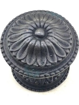TeknoKapsül Antika Tarz Dekoratif Pirinç Papatya Kapı Babası - 73MM, Oksit