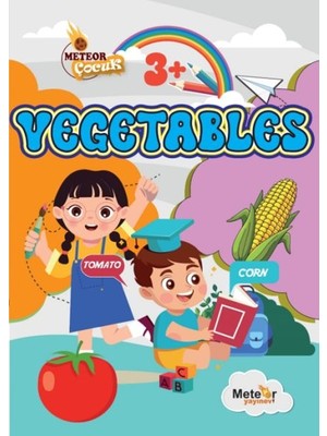Meteor Yayınevi Vegetables (Sebzeler) Türkçe – Ingilizce Boyama Kitabı