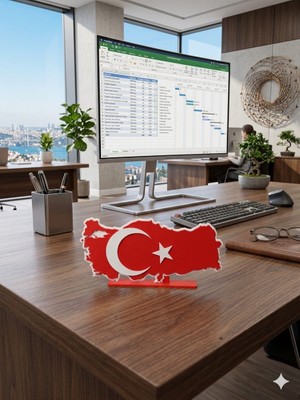 Etkrtl-Türkiye Masa Üstü Dekoru 11,5X23,5