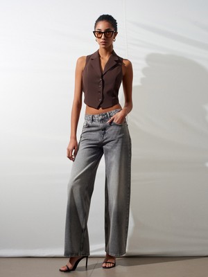 Dilvin 60612 Vücuda Oturan Yelek-Kahve