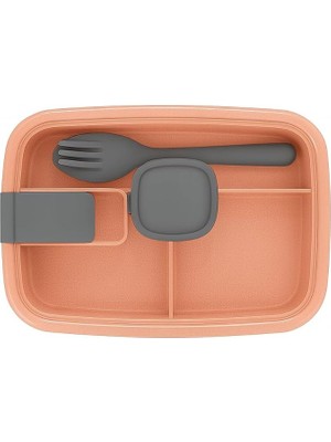 Pearl Shop Lunchbox Yemek Kabı – Sızdırmaz, Taşınabilir ve Sağlıklı Saklama Kutusu | Çatal Kaşık Bölmeli | Gıda Dostu (Yavruağzı)