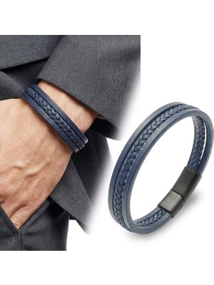 Moncuk Design Sadece Lacivert Saç Örgülü Çoklu Bileklik 33513B10D6