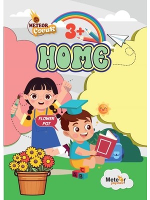 Meteor Yayınevi Homes (Ev Bölümleri) Türkçe – Ingilizce Boyama Kitabı