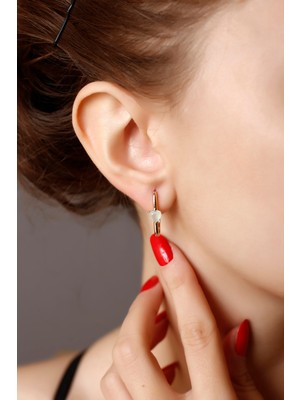 PremiumPort Yeşil Taşlı Kalp U Küpe, Şık ve Zarif Takı Tasarımı