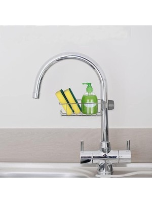 Pearl Shop Banyo Duş Musluk Üstü Rafı Sabun Sünger Askısı Raf Tek Kat