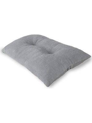 Pearl Shop Polly Kedi ve Köpek Minderi 35X50 Açık Gri & Gri - Çift Taraflı Kullanım, Yıkanabilir, Yumuşak Kumaş, Dayanıklı ve Modern Pet Minderi