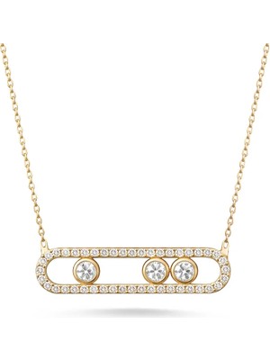 Zeya Kuyumculuk 14 Ayar Altın Mikro Taşlı Messika Tarzı Kolye