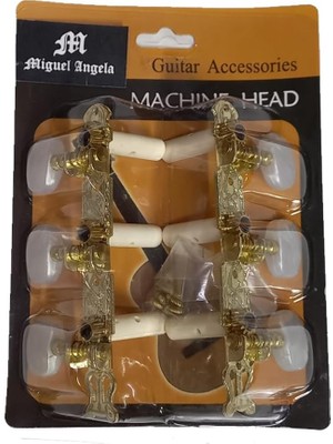Pearl Shop Klasik Gitar Burgusu Burgu Seti 3 Sağ ve 3 Sol - Professional Guitar Classical Guitar String Tuning Pegs Machine Heads