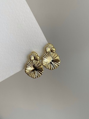 PremiumPort Altın Kaplama Vintage Küpe, Şık ve Dayanıklı Tasarım, Kararma Yapmaz