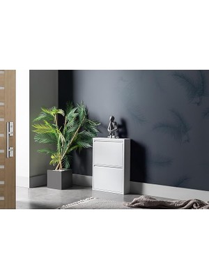 Pearl Shop Raflı Metal Ayakkabılık | Beyaz | Ayakkabı Rafı | Ayakkabı Dolabı