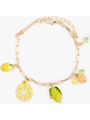 Koton Meyve Detaylı Sallantılı Zincir Bileklik