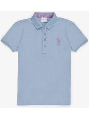 U.S. Polo Assn. Kız Çocuk Açık Mavi Basic Tişört 50283286-VR003
