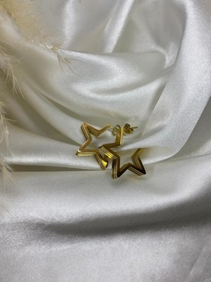 PremiumPort 316L Çelik Yıldız Model Küpe, Şık ve Zarif Takı Seçeneği