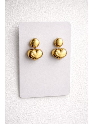 PremiumPort Vintage Kalpli Skyla Küpe, Çelik Gold Parlak, Kararma Yapmaz, Şık Tasarım