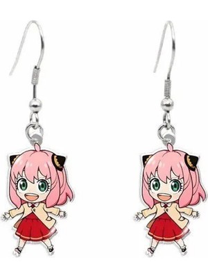 PremiumPort Sevimli Spy x Family Anya Forger Chibi Anime Küpe, Şık ve Eğlenceli Aksesuar