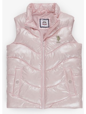 U.s. Polo Assn. Kız Çocuk Açık Pembe Yelek (Dokuma) 50319252-VR078