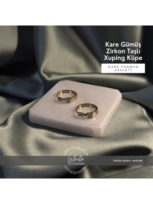 PremiumPort Parlak Gümüş Zirkon Taşlı Xuping Küpe, Şık ve Zarif Takı Tasarımı