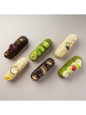 Vitrin Accessories Gerçekçi Mini Ekler Pasta Magnetler Mutfak, Buzdolabı, Ofis ve Hediye Için Dekoratif Ürün 6 Adet