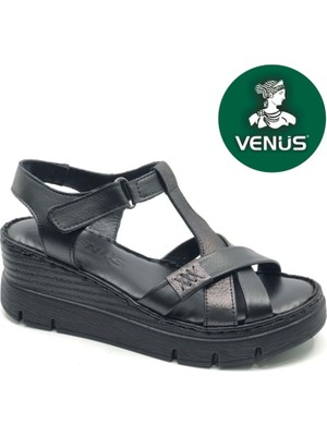 Venüs Boobril Hakiki Deri Comfort Ortopedik Kadın Sandalet