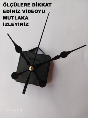 Sessiz Çalışan 16 mm Şaft Boyu Saat Mekanizması Akrep, Yelkovan, Saniye Takımı