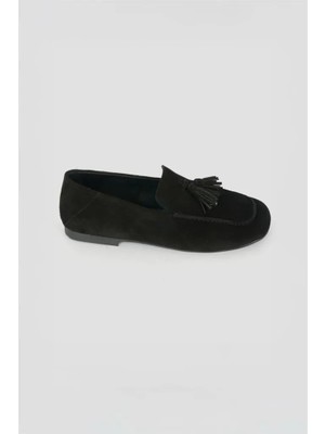 Eschi Kadın Günlük Hakiki Deri Loafer Kaydırmaz Taban Esnek Rahat Ortopedik Loafer Ayakkabı