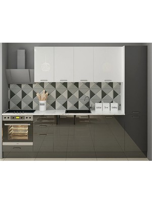 FLY 240 cm Füme Hg Mutfak Ankastre Modüllü