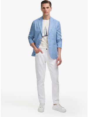 Cacharel Erkek Beyaz Slim Fit Pamuk Karışımlı Jean Pantolon 50304038-VR013