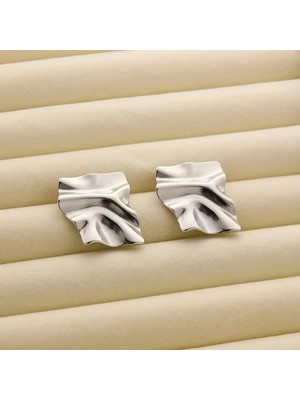 PremiumPort Şık Paslanmaz Çelik Kare Küpe, Modern ve Zarif Takı Tasarımı