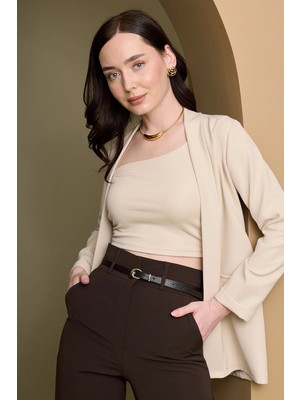 FullaModa Duble Kol Şal Yaka Blazer Ceket