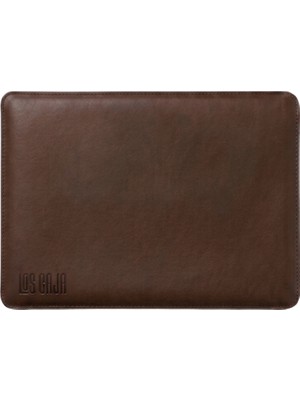 Los Caja 13 İnç Laptop Kılıfı - Su Geçirmez , Vegan Deri, MacBook Air Uyumlu, Kahverengi