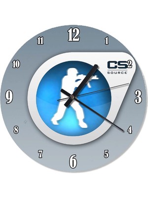 50 cm Çap Counter Strike Temalı Modern Duvar Saati