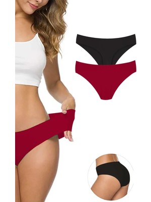 Modanı Seç 2 Adet Kadın Dikişsiz Lazer Kesim Esnek Iz Yapmayan Külot S4