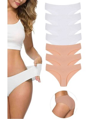 Modanı Seç 7 Adet Kadın Dikişsiz Lazer Kesim Esnek Iz Yapmayan Külot S3