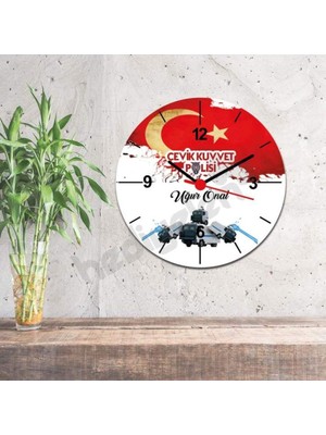 Çevik Kuvvet Temalı Şık Duvar Saati, Modern ve Dayanıklı Tasarım