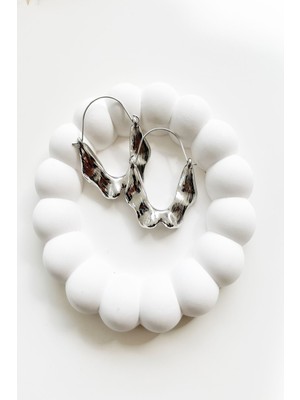 PremiumPort Şık Asimetrik Çelik Halka Küpe, Modern ve Zarif Tasarım