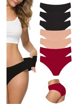 Modanı Seç 7 Adet Kadın Dikişsiz Lazer Kesim Esnek Iz Yapmayan Külot S9