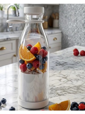 MiraLive Şarjlı Taşınabilir Blender 380 ml USB Kablosuz Smoothie ve Meyve Karıştırıcı