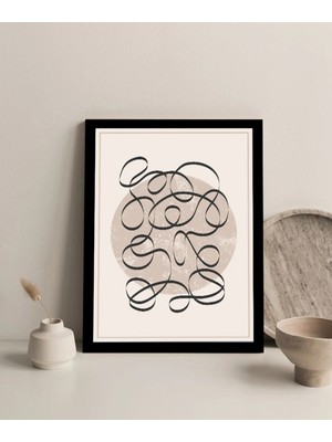 Harikabirev Çerçevesiz Çerçeve Görünümlü Mdf Tablo (Line Abstract) 1 |çtkmdf