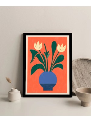 Harikabirev Çerçevesiz Çerçeve Görünümlü Mdf Tablo (Flower Abstract) 3 |çtkmdf