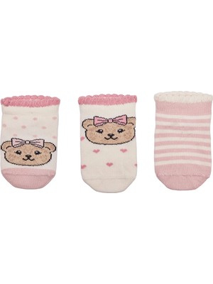 Hellobaby Kız Bebek 3lü Bilek Çorap Hayvan Baskılı