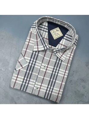 Eren Style Linen Keten Klasik %100 Cotton Kısa Kollu Terletmeyen Gömlek