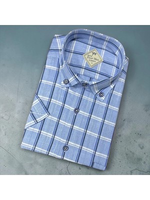 Eren Style Linen Keten Klasik %100 Cotton Kısa Kollu Terletmeyen Gömlek