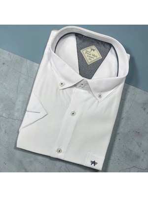 Eren Style Linen Keten Klasik %100 Cotton Kısa Kollu Terletmeyen Gömlek
