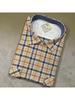 Eren Style Linen Keten Klasik %100 Cotton Kısa Kollu Terletmeyen Gömlek
