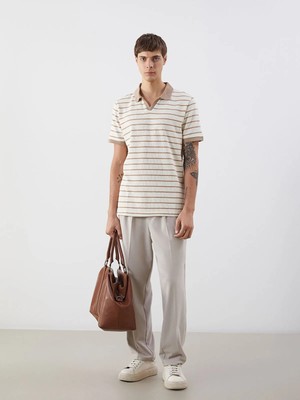 Lc Waikiki Yeni Sezon Polo Yaka Çizgili Erkek Tişört