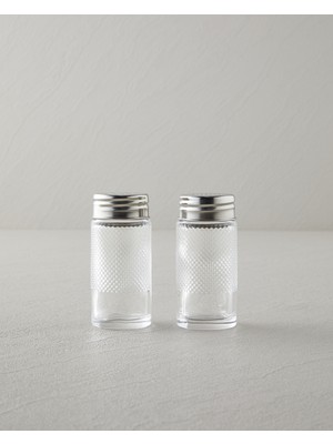 English Home Hexa Cam 2'li Tuzluk - Biberlik 4x9 cm Şeffaf