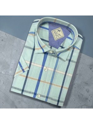Eren Style Linen Keten Klasik %100 Cotton Kısa Kollu Terletmeyen Gömlek
