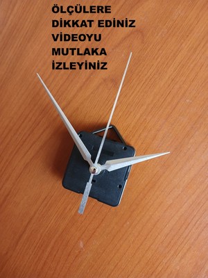 Sessiz Saat Mekanizması, 22 mm Şaft, Akrep-Yelkovan-Saniye, Askılı